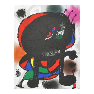 Joan Miro Original Lithograph V3-3 Mourlot 1977 For Sale