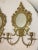 1960s Pair Large Ornate Vintage Solid Brass Figural Cherub Wall Mirror Sconce Fixtures For Sale - Image 5 of 12