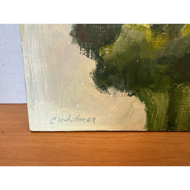 Broccoli and Tomato Still Life Oil Painting For Sale - Image 6 of 7