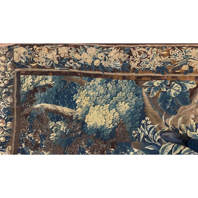 French 19th Century 17th Century FrenchTapestry - 7'10" x 8'7" For Sale - Image 3 of 12