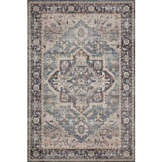 Loloi Rugs Hathaway Navy Blue/Multi 7'-6" x 9'-6" Area Rug For Sale