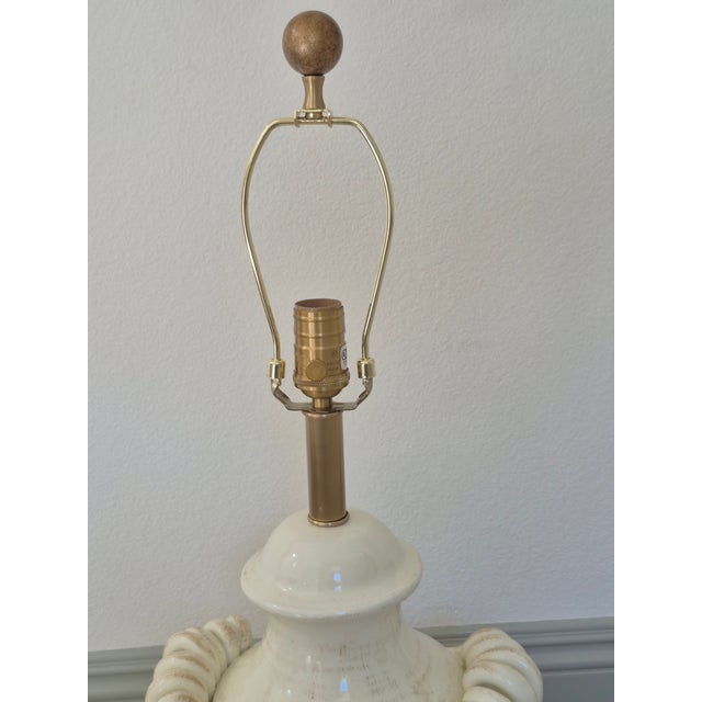 Wildwood Wildwood Niccolo Italian Ivory Ceramic Table Lamps: Set of Two For Sale - Image 4 of 7