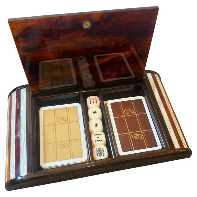 This exquisite 1970s Mid-Century Modern luxury box crafted by Renzo Romagnoli showcases the sophisticated elegance of...