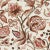Sample - Schumacher Alexandra Vine Linen Fabric in Natural & Spice For Sale