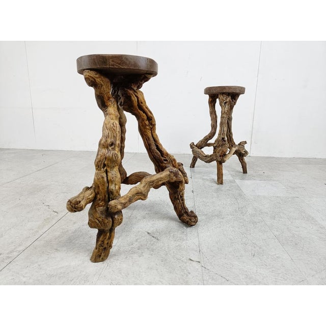 Up for sale is this rather unique bar counter made from vinewood branches with beautiful matching stools. This sculptural...