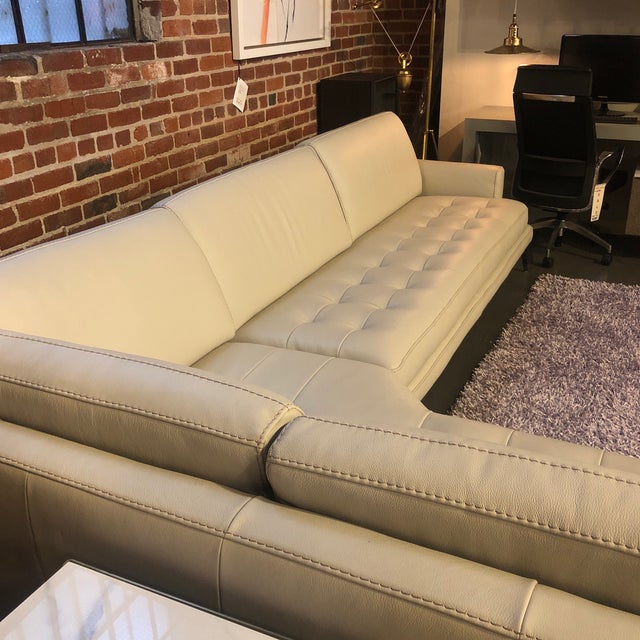 Contemporary Italian Leather Sectional Chairish