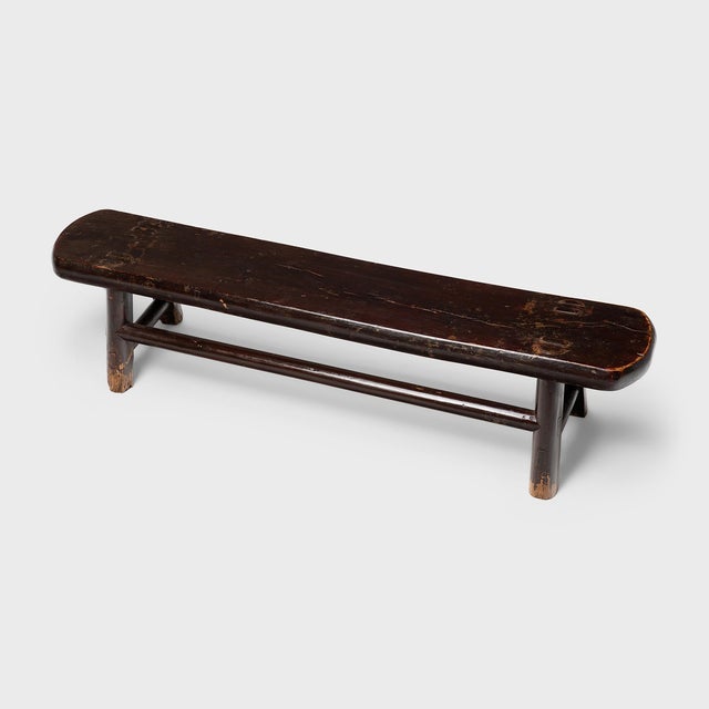 Traditional Chinese Double Moon Step Bench, C. 1850 For Sale - Image 3 of 4
