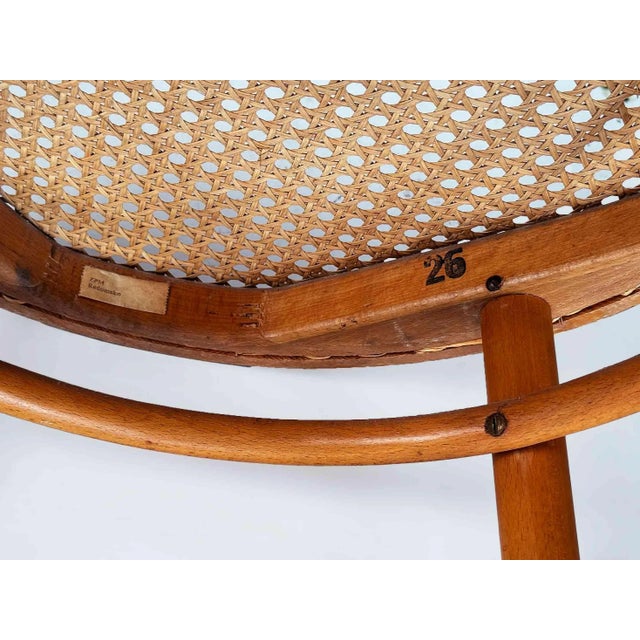 Brown Vintage Bentwood Armchairs With Caned Seats - A Pair For Sale - Image 8 of 10