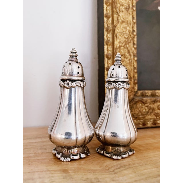 Victorian Petite Antique Tiffany & Co. Silver Plated Salt and Pepper Shakers- a Pair For Sale - Image 3 of 4