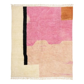 Hand-Knotted Wool Rug by Azele Studio For Sale