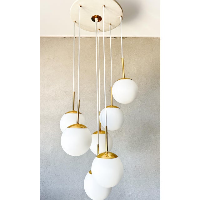 Glass Vintage Cascade Chandelier from Doria Leuchten, 1970s For Sale - Image 7 of 17