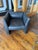 1990s Gary Lee for Niedermeier Black Leather Architectural Armchair, Mid-1990s For Sale - Image 5 of 13