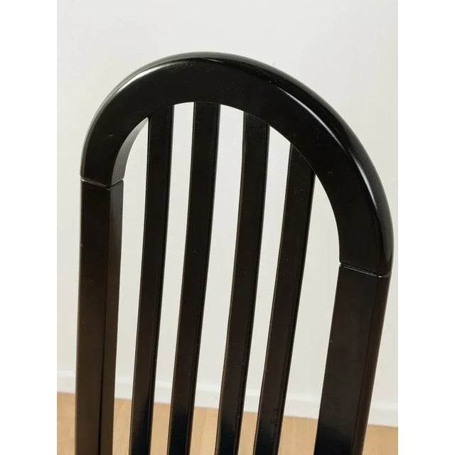 Black Postmodern Dining Chairs, 1980s, Set of 4 For Sale - Image 8 of 11