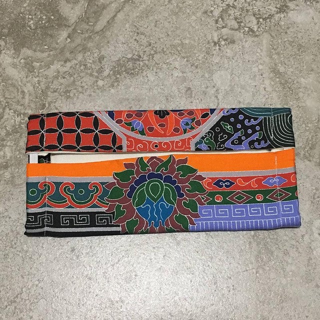 Original silk screen design c2015 Catherine Baschet Features gorgeous ornate patterns in orange, teal, green, blue, black...