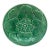 Small English Green Majolica Water Lilly Plate, Circa 1890 For Sale