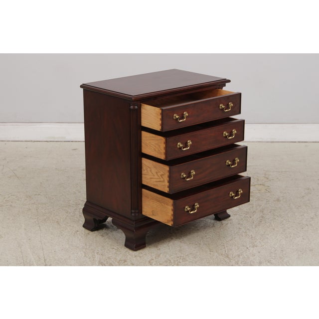 2000 - 2009 Pair of Henkel Harris Mahogany Nightstands For Sale - Image 5 of 14
