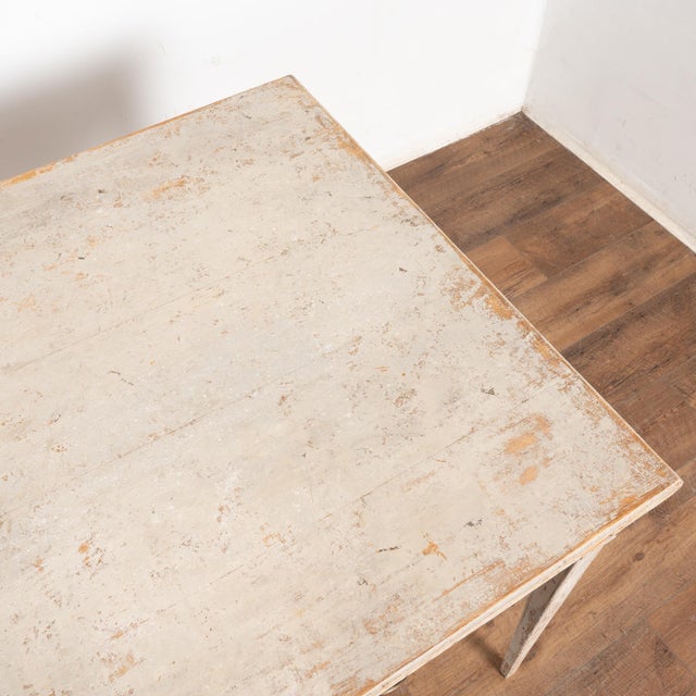 Mid 19th Century Mid 19th Century Swedish Gray Pine Partner's Desk Writing Table For Sale - Image 5 of 12