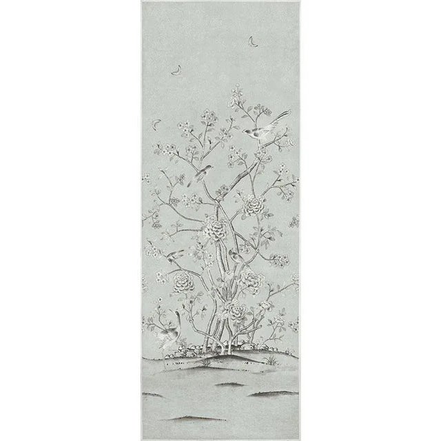 Schumacher X Mary Mcdonald Chinois Palais Fabric in Grisaille For Sale