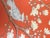 2020s 36"x108" Hand-Painted Silk Chinoiserie Wallpaper Panel in Orange Red on Sale For Sale - Image 5 of 7