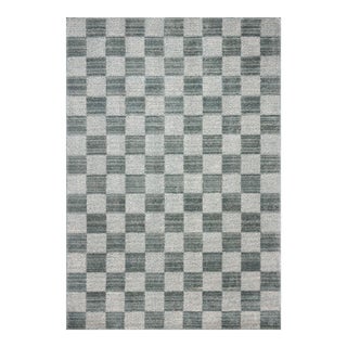 Chris Loves Julia x Loloi Calvin Blue / Ivory 6'-3" x 9'-6" Area Rug For Sale