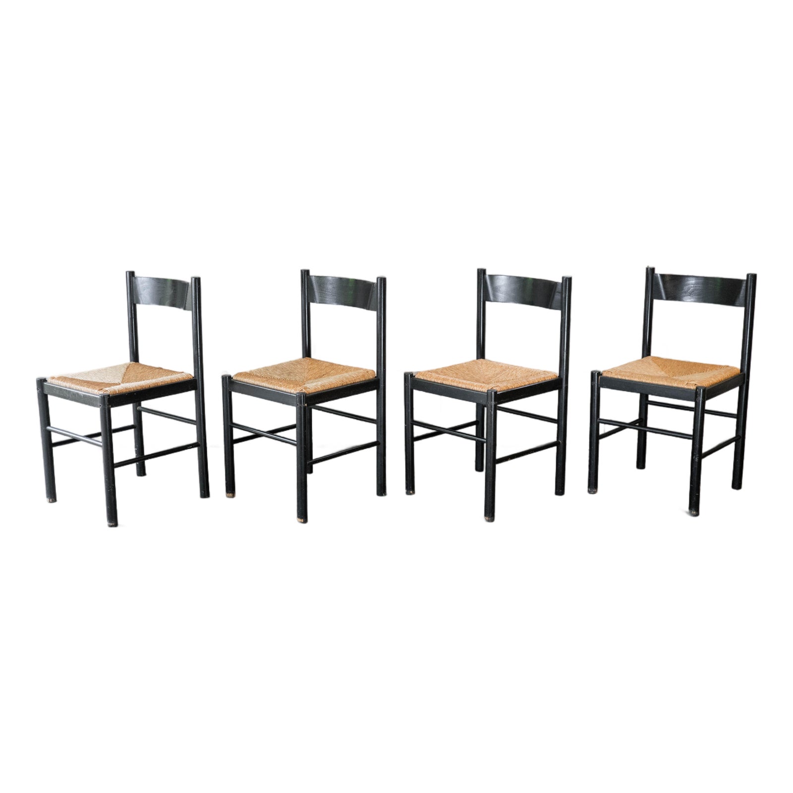 1980s Vintage Italian Vico Magistretti Style Dining Chairs - Set of 4 ...