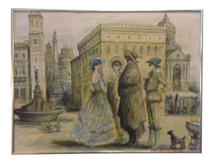 1977 Masquerade a Venice Litho Print by Jacques Lalande