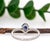 Ceylon Blue Sapphire Ring With Chevron Diamond Pavé Shank in 14k White Gold, Size 6.75 For Sale In Columbus - Image 6 of 7