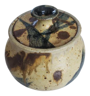 Vintage Studio Pottery Jar With Lid