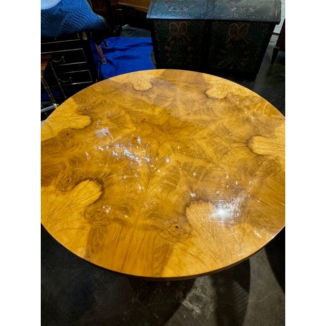 Biedermeier Design Bookmatched Walnut Center Table For Sale In Dallas - Image 6 of 7