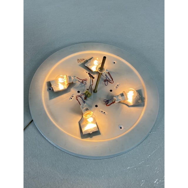 Venetian Ceiling Light with 4 Lights in Grit Murano Glass, 1980s For Sale - Image 10 of 13