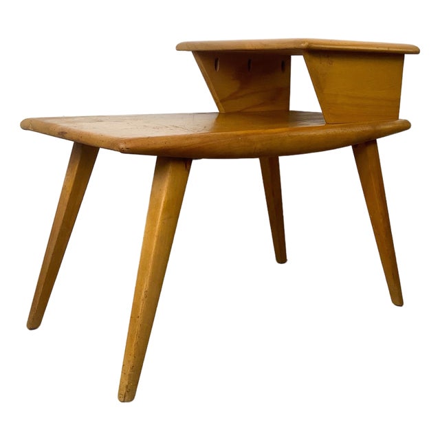Heywood-Wakefield Modern Birch Magazine Table in Wheat Finish For Sale
