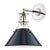 Hudson Valley Lighting Mark D. Sikes Painted No.2 1-Light Wall Sconce, Polished Nickel/Darkest Blue For Sale