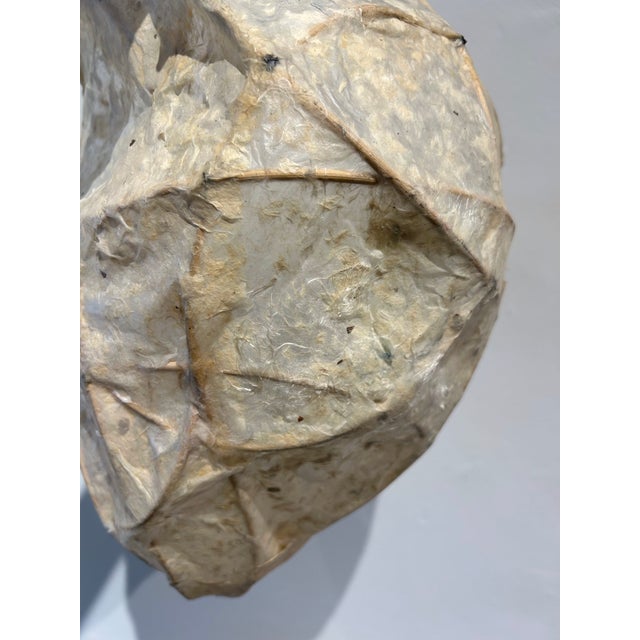 Beige Handmade Japanese Kozo Paper and Reed Sculpture For Sale - Image 8 of 8