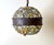 Art Nouveau Austrian Amber and Clear Chunk Glass Globe Pendant, 1910 For Sale - Image 8 of 18