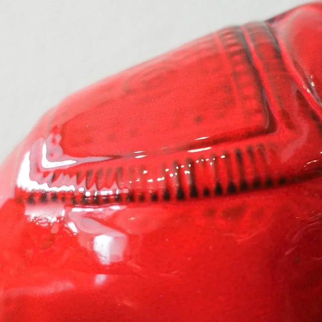 Vintage Red Glaze Ceramic Elephant in the style of Bitossi, 1970s For Sale - Image 10 of 12