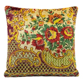 Earthy Velvet Pillow Cover 19'' X 20'' For Sale