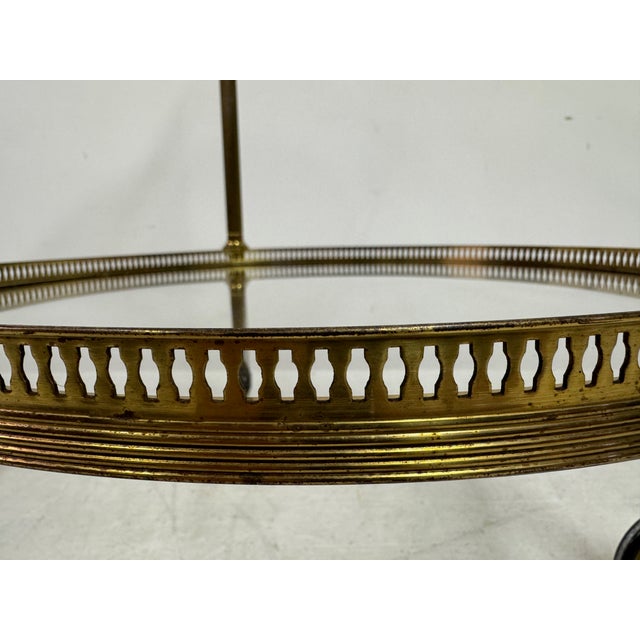 Mid-Century French Brass Drinks Bar Cart, 1960s For Sale - Image 12 of 14