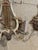 Late 20th Century French Carved and Painted Two-Light Lyre Wall Sconces - Set of 2 For Sale In Dallas - Image 6 of 9