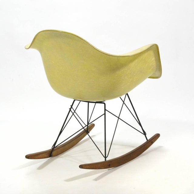 1950s Eames Lemon Yellow Zenith Rope-Edge, RAR Rocker by Herman Miller For Sale - Image 5 of 10