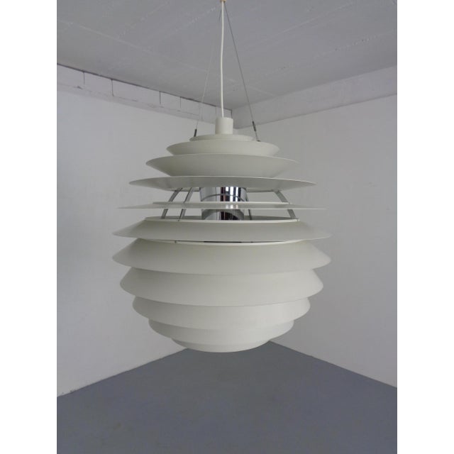 1980s PH Louvre Pendant Lamp by Poul Henningsen for Louis Poulsen, Denmark, 1950s For Sale - Image 5 of 18