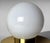 Vintage Pair of Italian Lamps With Brass Bases and Opal Glass Shades For Sale - Image 10 of 16