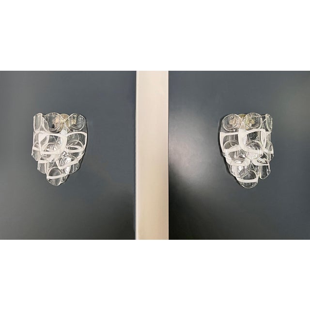 Vintage Italian Murano Glass Crostoli Wall Lights, 1990s, Set of 2 For Sale - Image 15 of 16