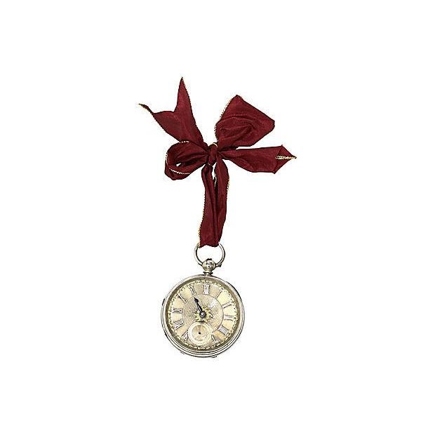 C. 1875 English Sterling Pocket Watch Ornament Chairish