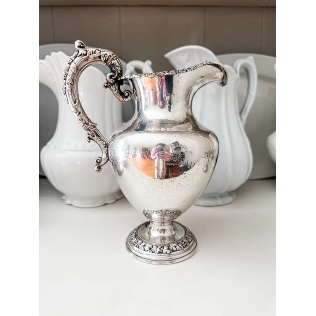 Silver Rare Georgian Old Sheffield Plate Cream Pitcher With Sterling Cartouche & Grapevine Handle, England, Circa 1790–1810 For Sale - Image 8 of 10