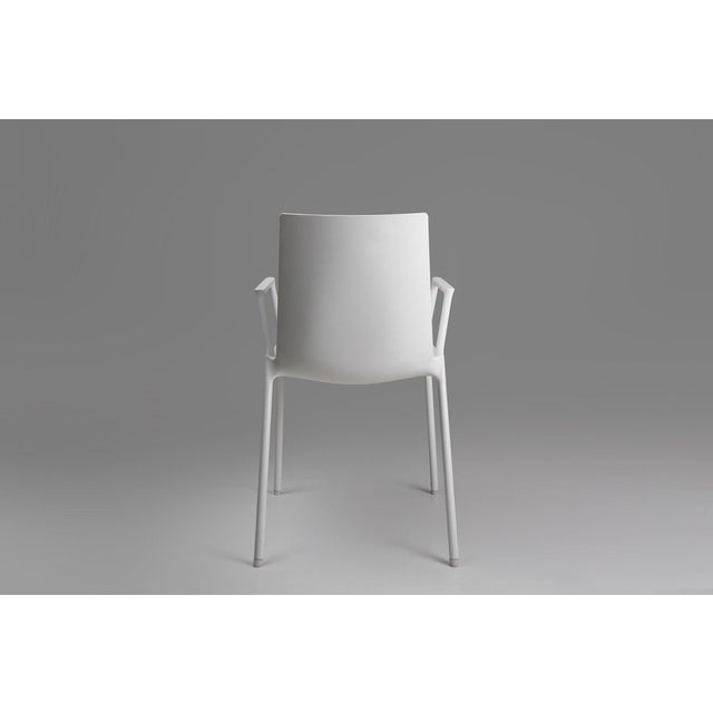 Vintage White Design Chair with Armrests, Belgium, 2000s For Sale - Image 10 of 11