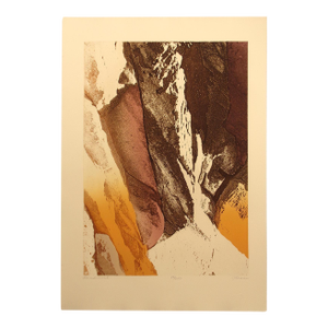 Paula Crane "Bandelier I" Signed Numbered Artwork Etching Rocks Make an Offer!
