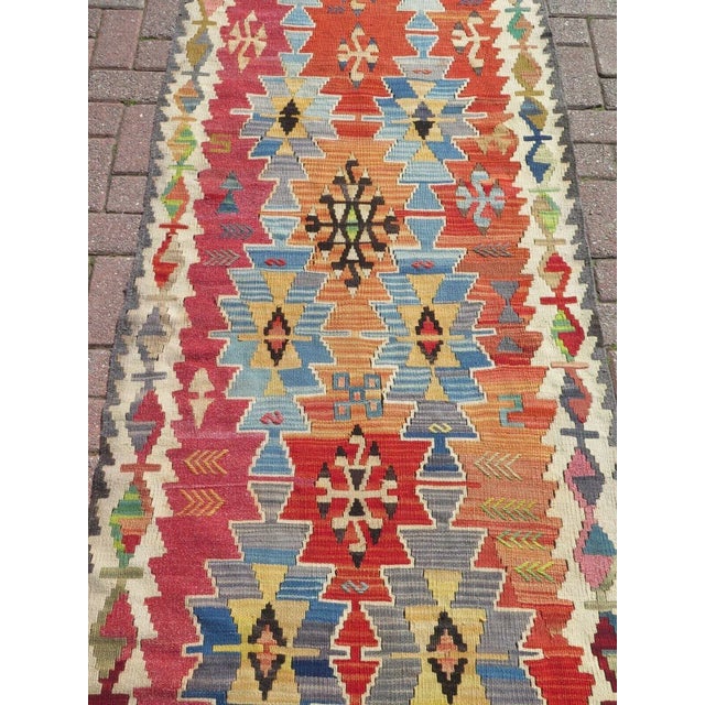Beige Vintage Turkish Runner Rug - 36" X 125" For Sale - Image 8 of 12