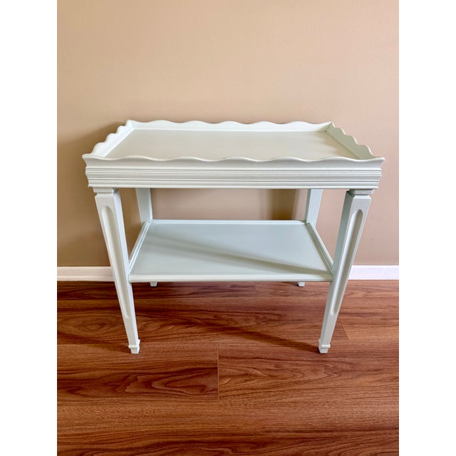 Late 20th Century Late 20th Century Scalloped Rail Side Table For Sale - Image 5 of 5