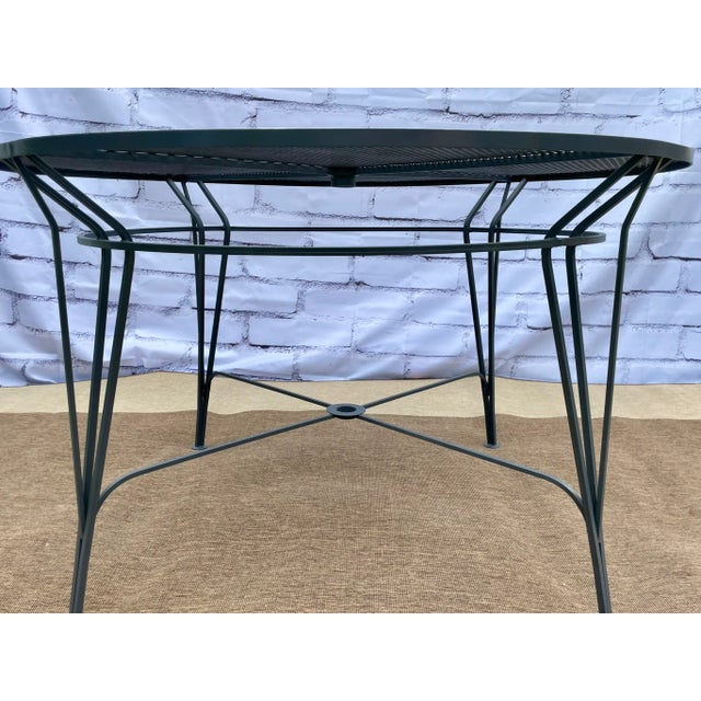 Atomic Radar Salterini Outdoor Wrought Iron Patio Dining Table, Attributed For Sale - Image 4 of 10