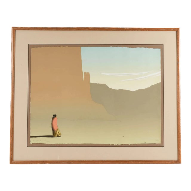 Late 20th Century Framed Signed r.c. Gorman Limited-Edition "Canyon De Chelly" Lithograph For Sale
